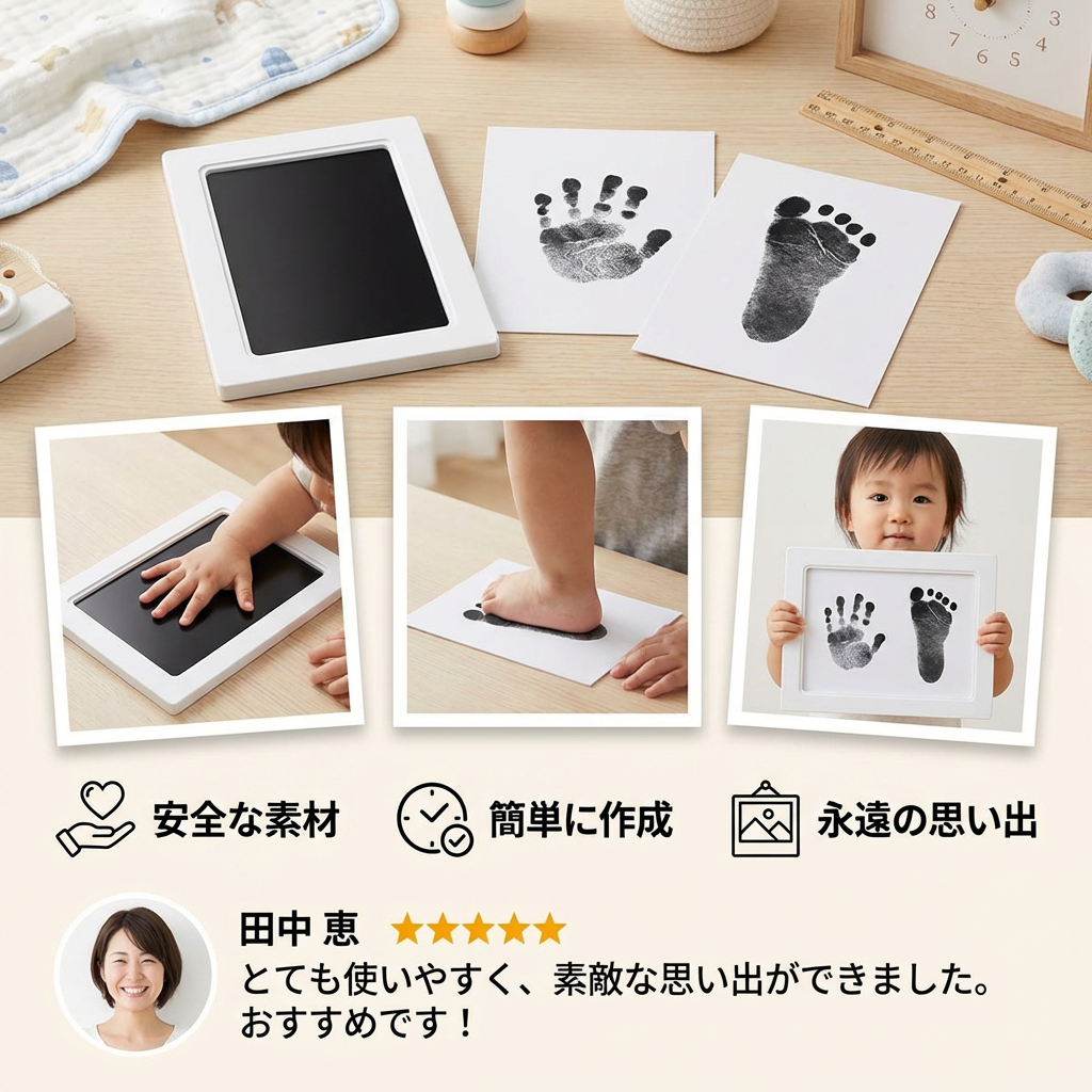 ベビー手形＆足形キット – 幼児用記念セット