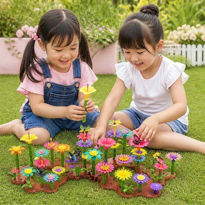 子ども用フラワーガーデン組み立ておもちゃ – 小さなガーデナーのための創造的な植栽＆学習プレイセット