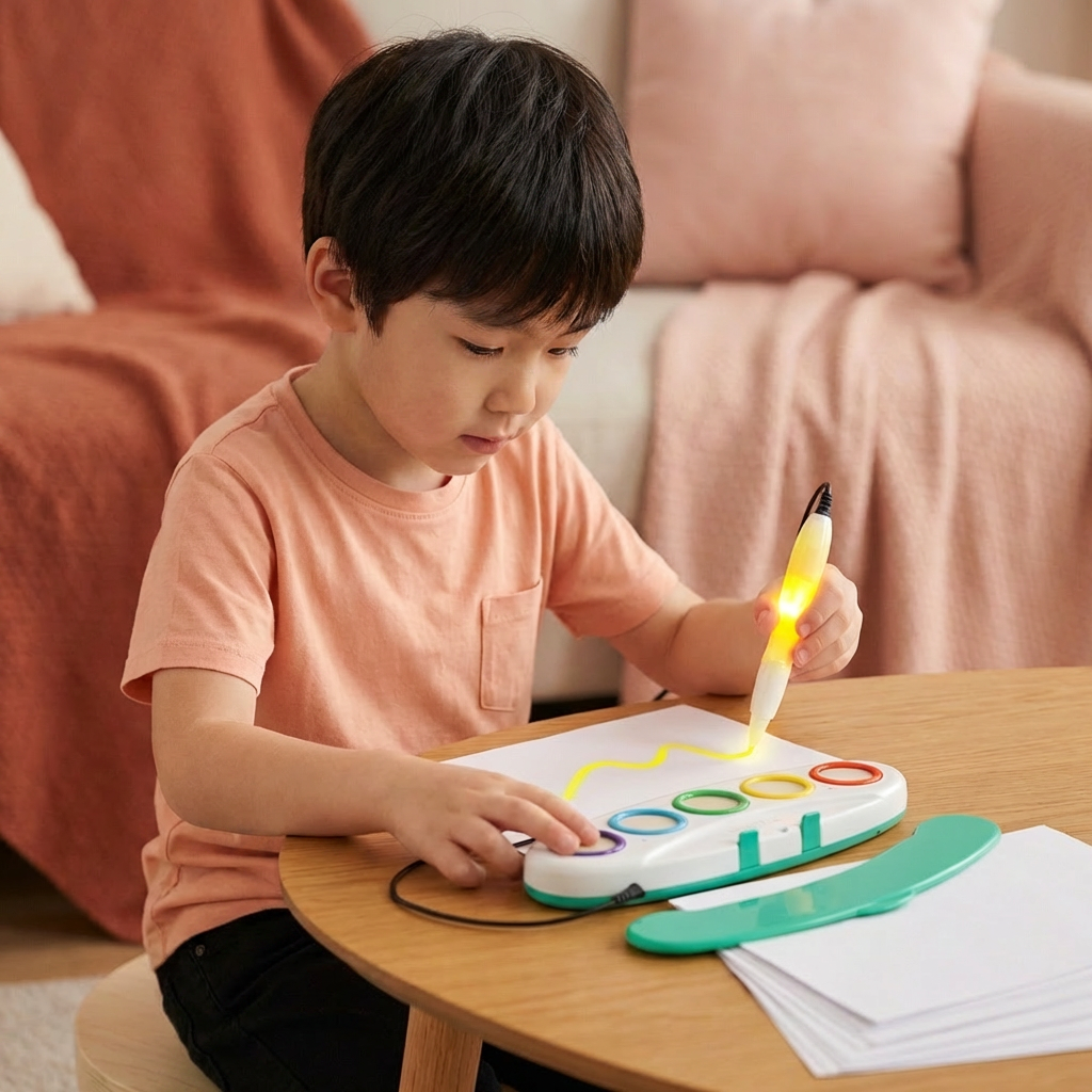 Magic Light Drawing Pen for Kids – クリエイティブLEDアートおもちゃ 音楽と光の効果付き