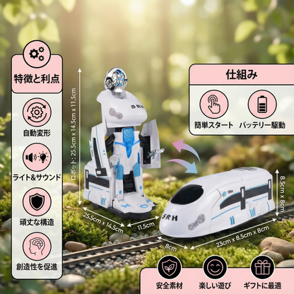 変形ロボット列車おもちゃ