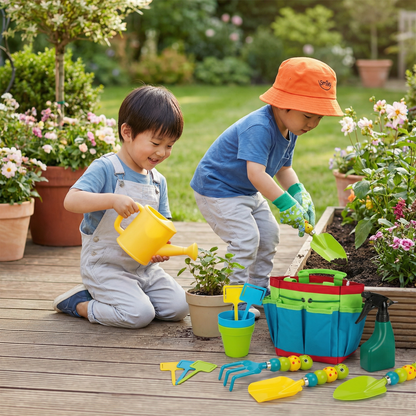 安全な子供用園芸工具セット