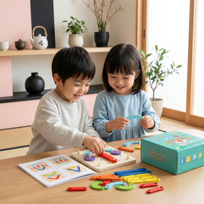 創造的な文字・数字・形の学習ボード