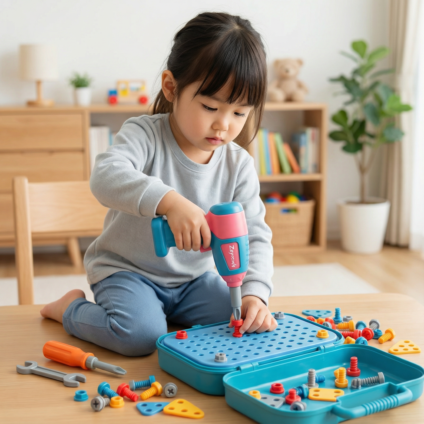 子供用のかわいい恐竜デザインの大工セット